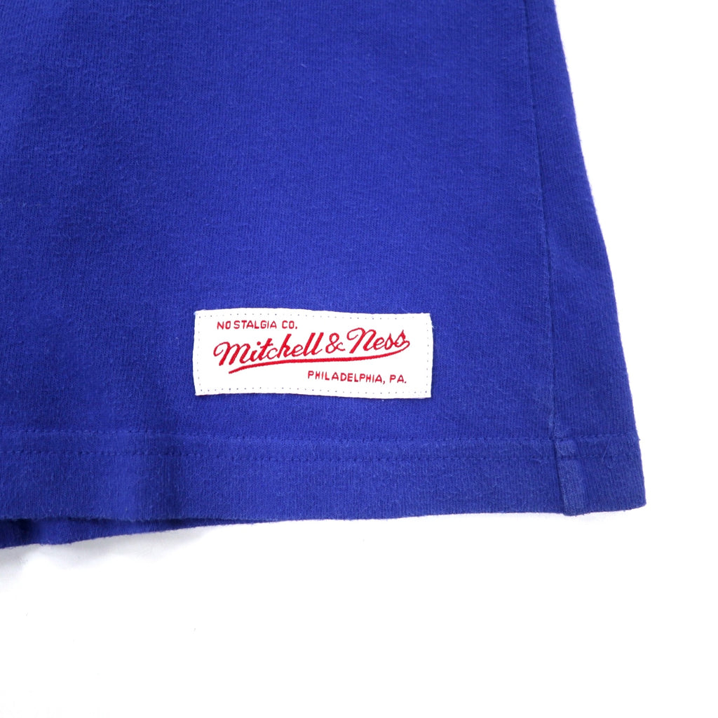 mitchell & ness NBA プリント Tシャツ L ブルー コットン NEWYORK KNICKS