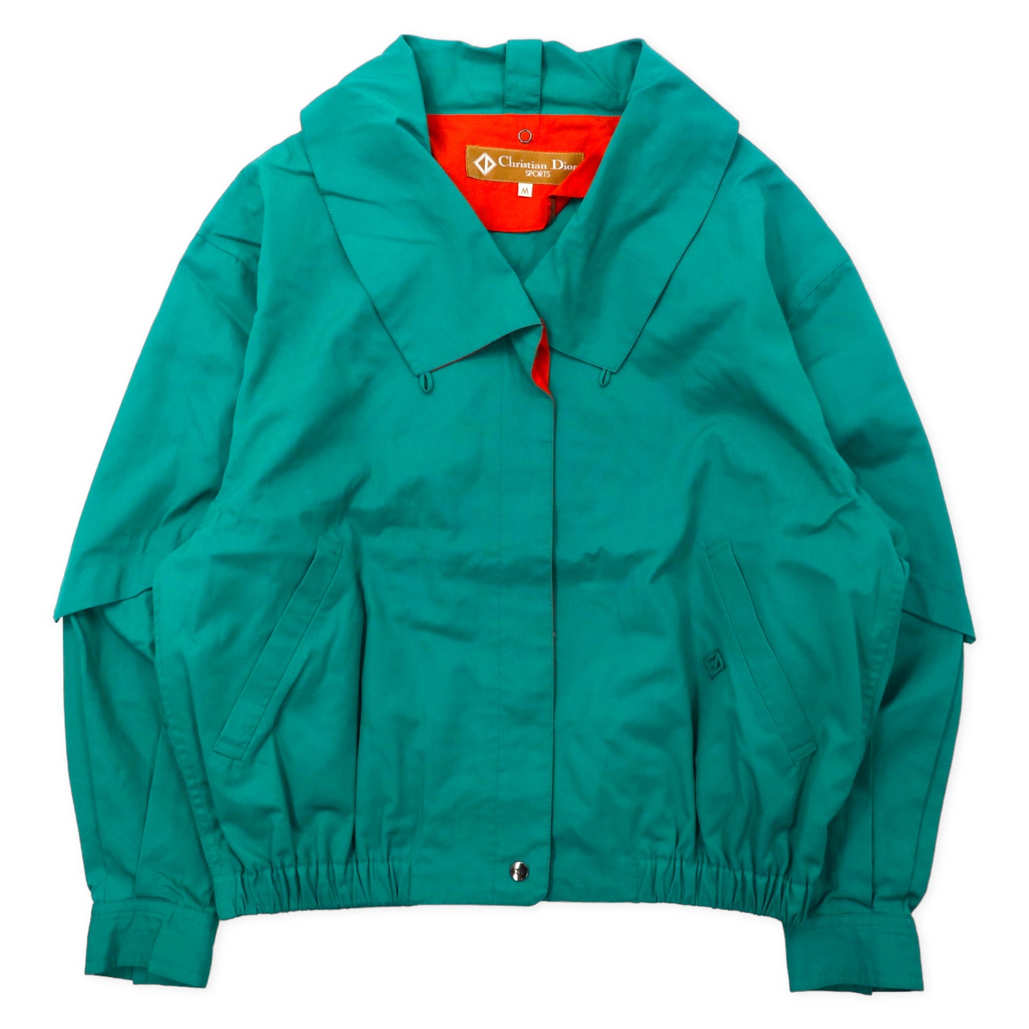 Christian Dior Sports Zip -up Blouson Swing Top M Green Cotton 