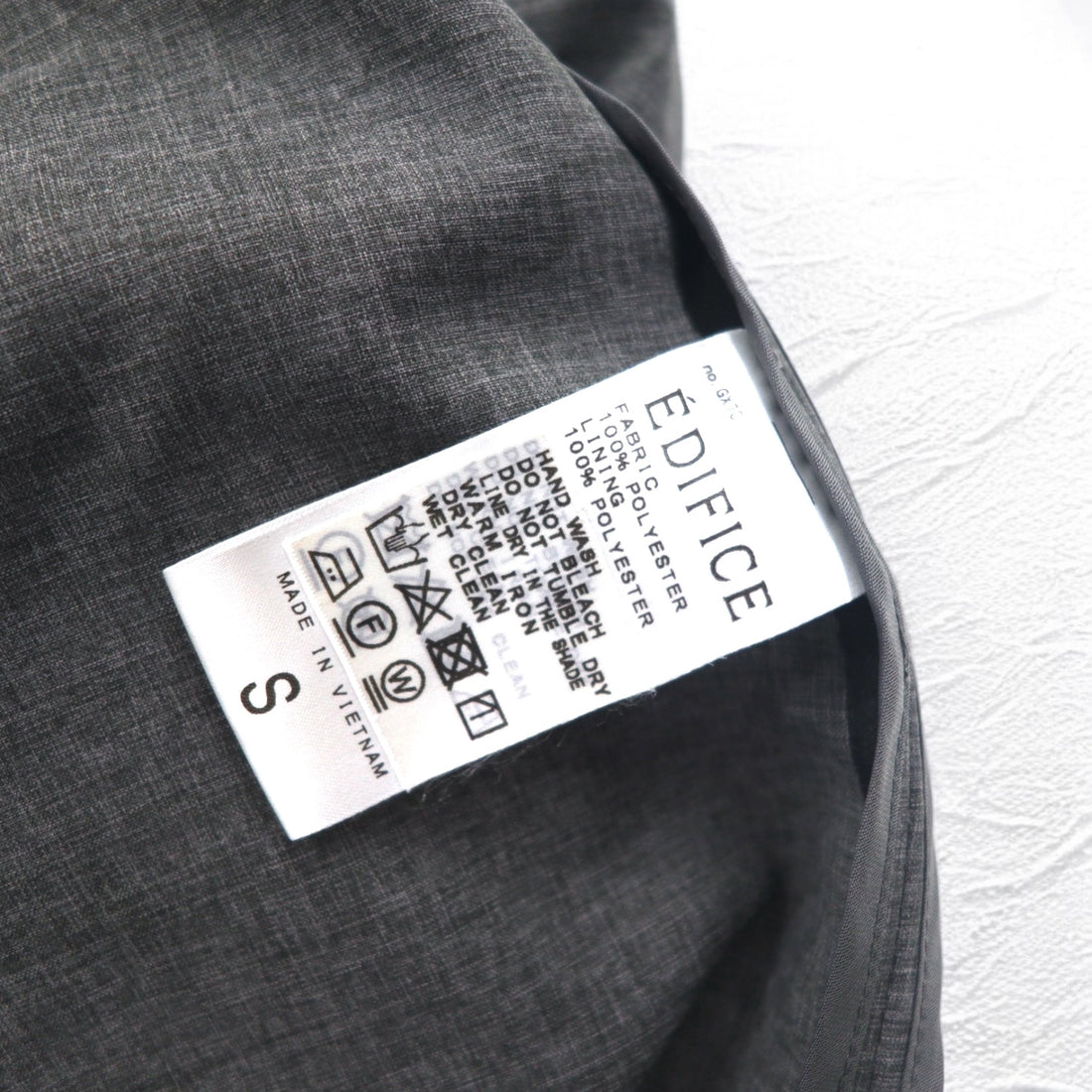 EDIFICE アクティブ ジャージー スーツ セットアップ S/M グレー ポリエステル 19-010-300-1025-1