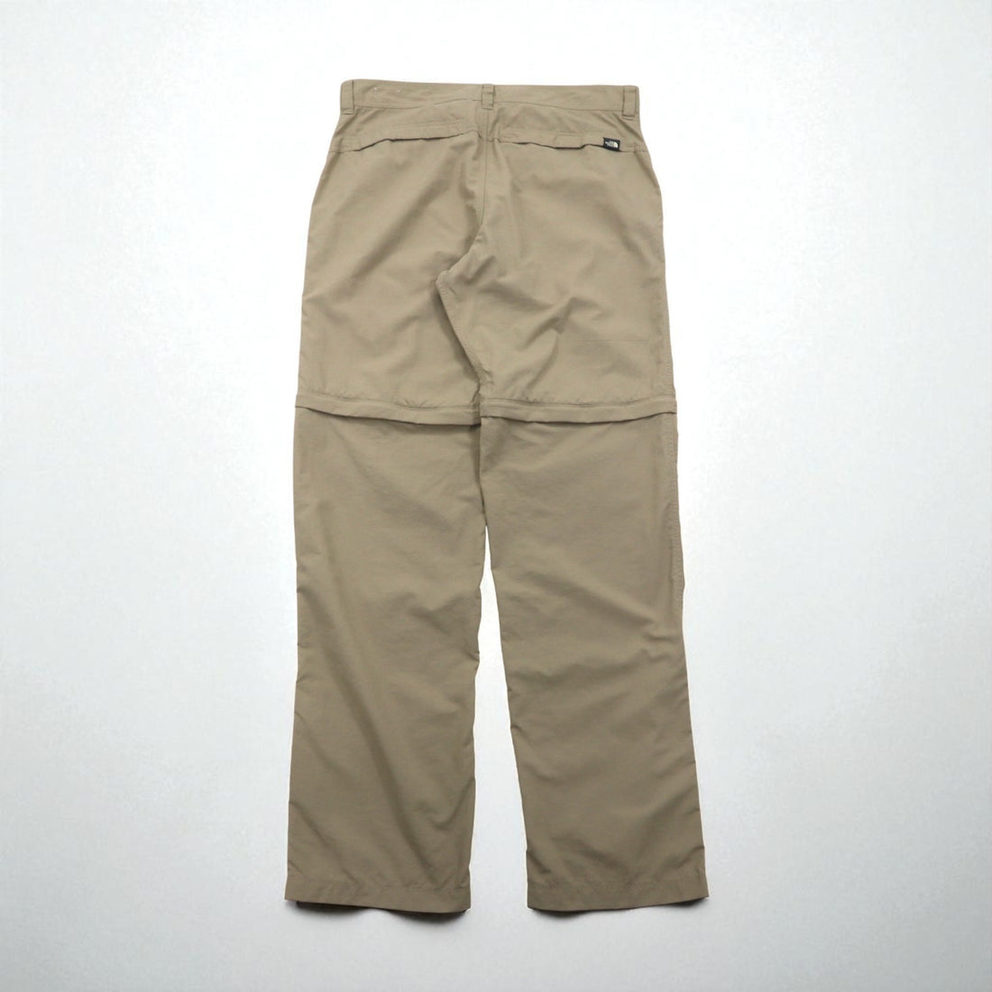 THE NORTH FACE アウトドア 2WAY コンバーチブル カーゴパンツ ショートパンツ L ベージュ 防水 リップストップ 裾ジップ スリット A3YH US企画