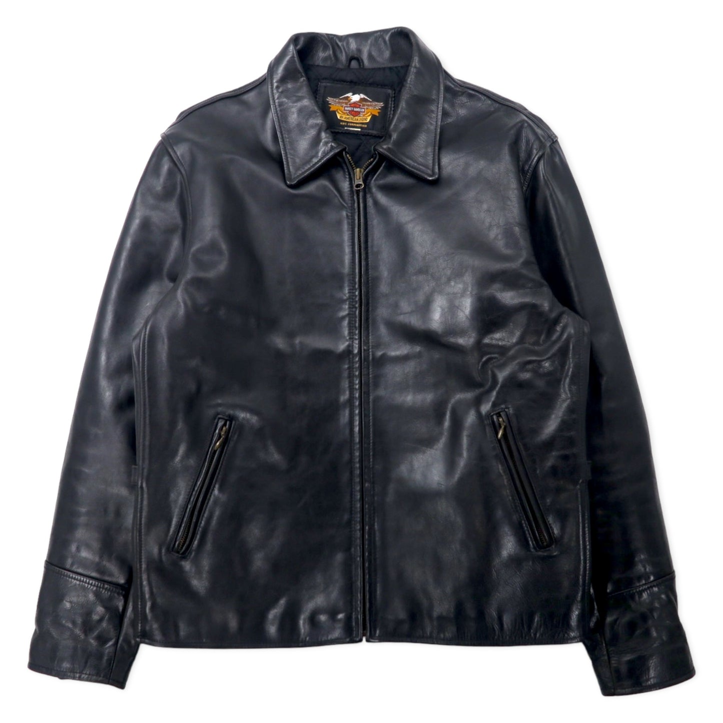 Harley Davidson Single Riders Jacket Leather Jacket L Black ...
