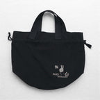 blackmeans Nylon Drawstring Bag Black Rabbit KINCHAKU 2023 Zodiac Rabbit Sid Chain