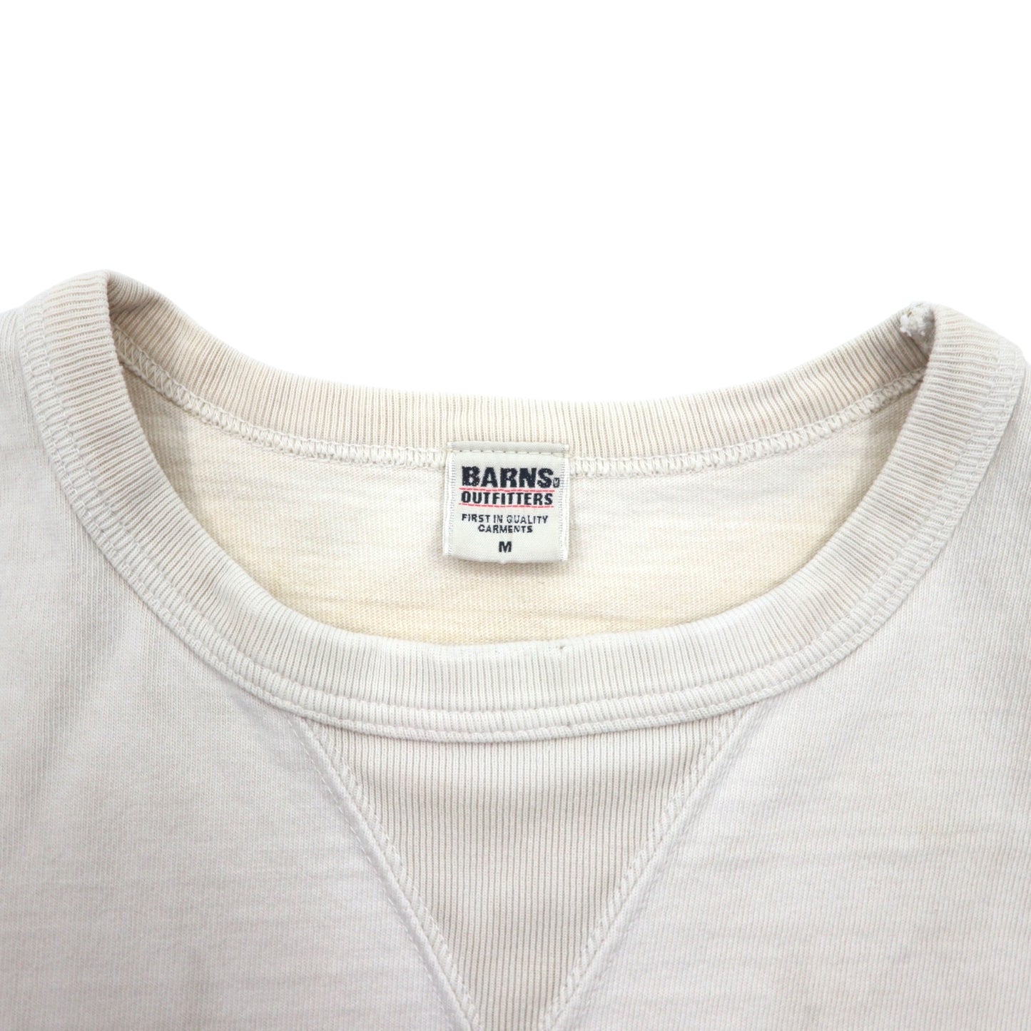 BARNS OUTFTITTERS タフネック プリントTシャツ M ホワイト コットン NOLLEY'S別注 日本製