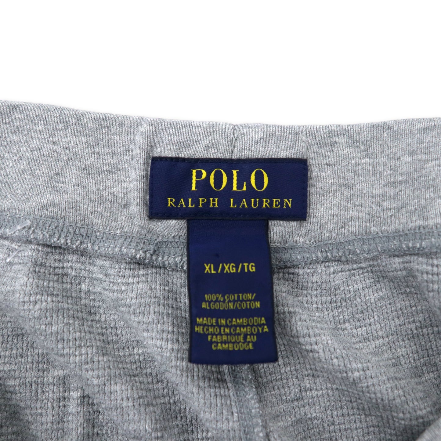 POLO RALPH LAUREN サーマル スウェットパンツ XL グレー ポリエステル スモールポニー刺繍