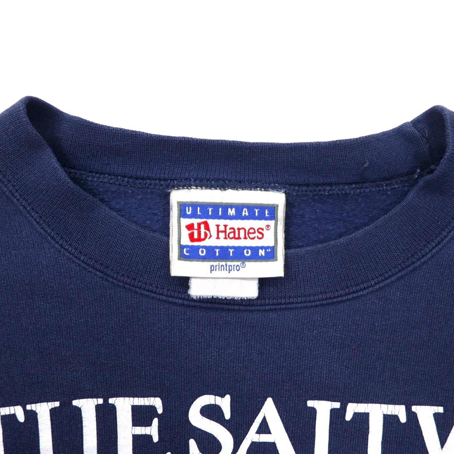 Hanes 90年代 ULTIMATE COTTON プリント スウェット M ネイビー コットン THE SALTY DOG CAFE