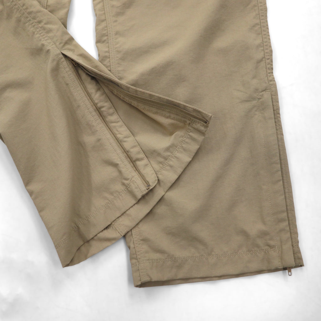 THE NORTH FACE Outdoor 2-Way Convertible Cargo Shorts, Size L, Beige, Waterproof Ripstop, Zippered Hem, Slit, A3YH, US Design