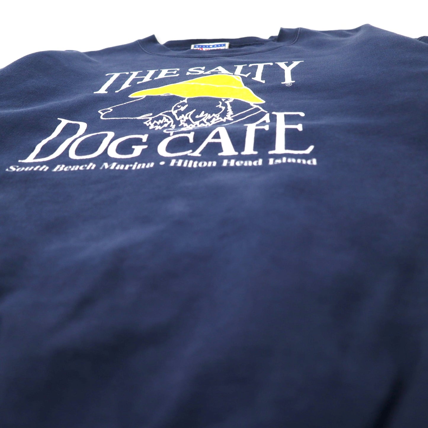 Hanes 90年代 ULTIMATE COTTON プリント スウェット M ネイビー コットン THE SALTY DOG CAFE