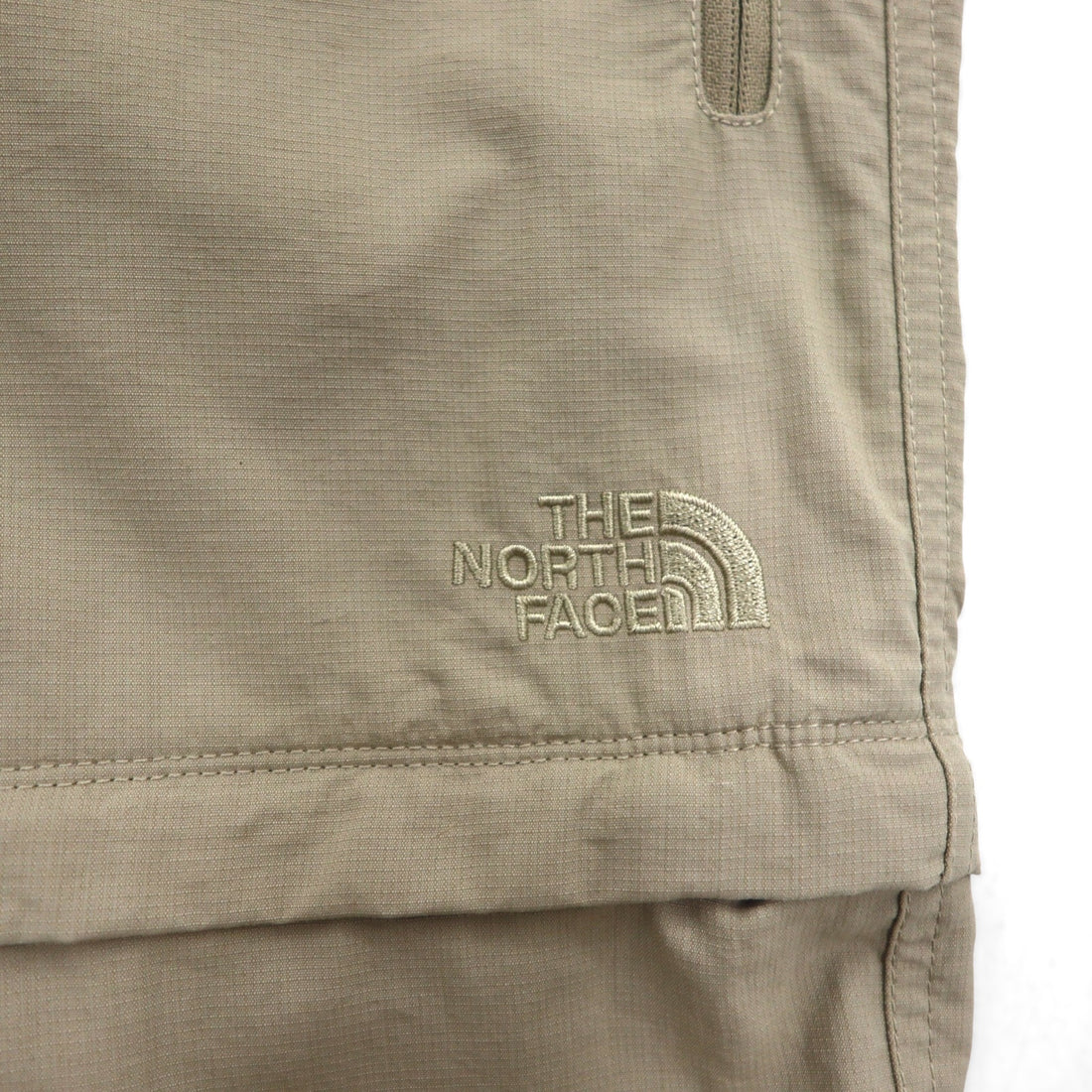 THE NORTH FACE アウトドア 2WAY コンバーチブル カーゴパンツ ショートパンツ L ベージュ 防水 リップストップ 裾ジップ スリット A3YH US企画