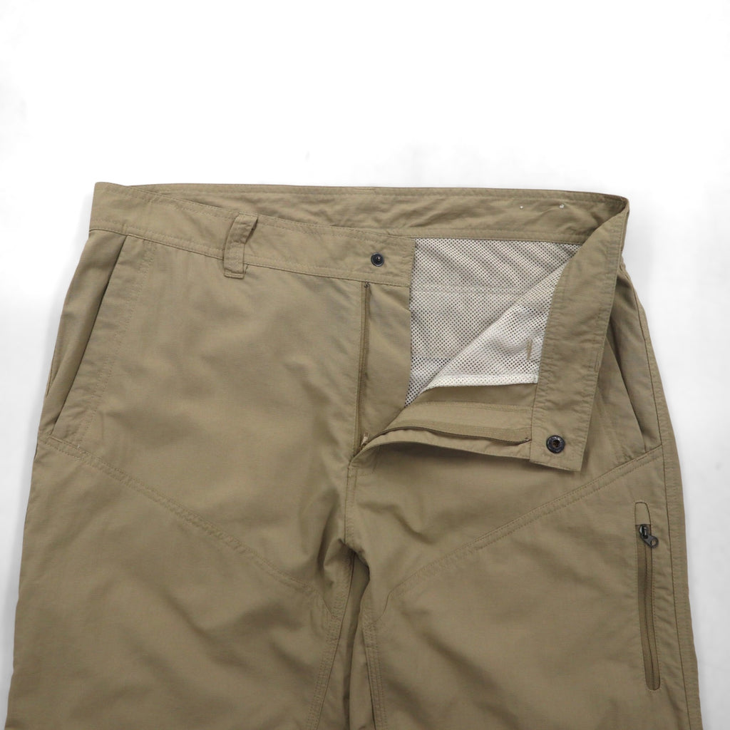 THE NORTH FACE Outdoor 2-Way Convertible Cargo Shorts, Size L, Beige, Waterproof Ripstop, Zippered Hem, Slit, A3YH, US Design