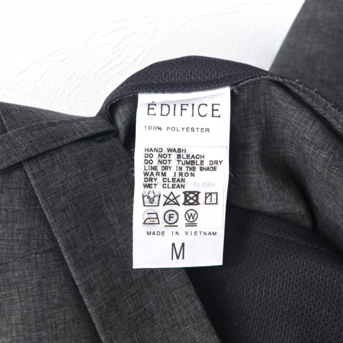 EDIFICE アクティブ ジャージー スーツ セットアップ S/M グレー ポリエステル 19-010-300-1025-1