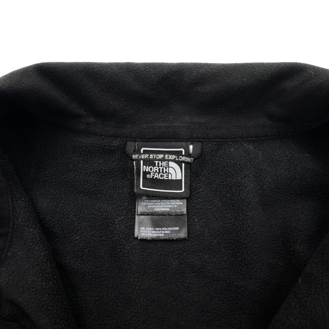 THE NORTH FACE ポーラテック POLARTEC フリースジャケット L ブラック ポリエステル ロゴ刺繍 ドローコード