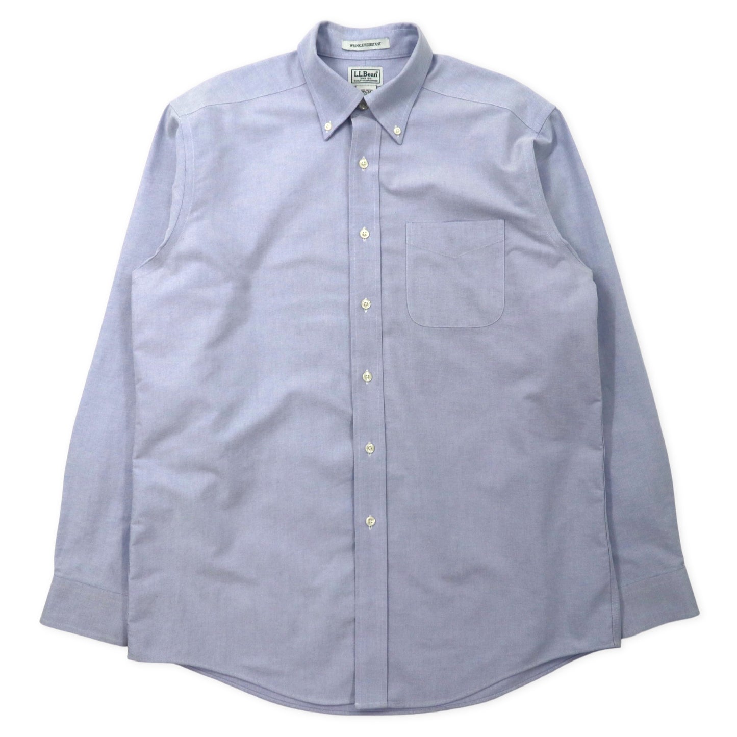 L.L.Bean Oxford Button -Down Shirts 15 1/2-34 Blue Cotton Wrinkle ...
