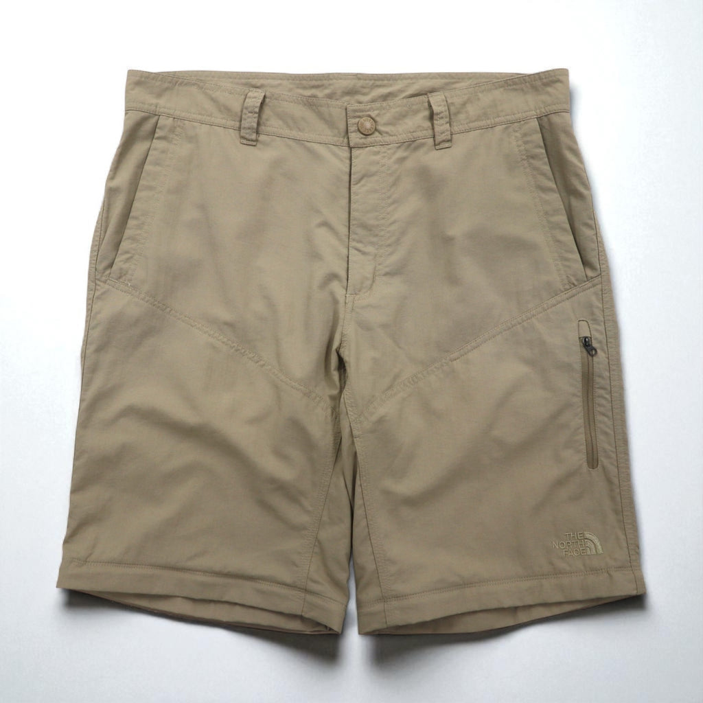 THE NORTH FACE Outdoor 2-Way Convertible Cargo Shorts, Size L, Beige, Waterproof Ripstop, Zippered Hem, Slit, A3YH, US Design