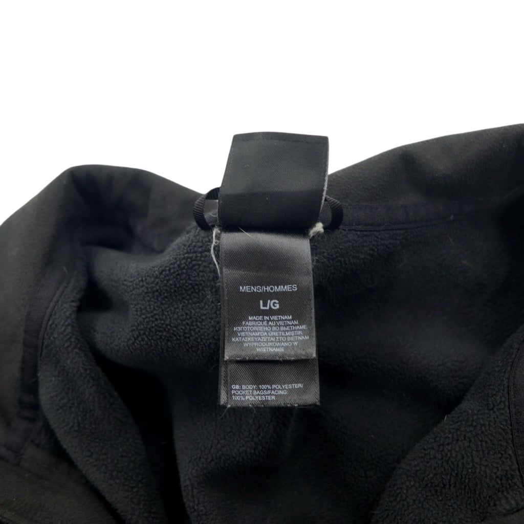 THE NORTH FACE ポーラテック POLARTEC フリースジャケット L ブラック ポリエステル ロゴ刺繍 ドローコード