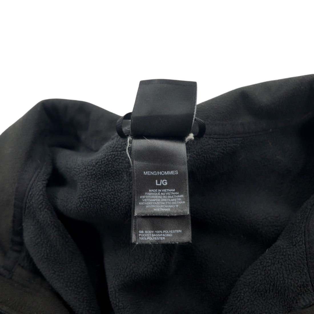 THE NORTH FACE ポーラテック POLARTEC フリースジャケット L ブラック ポリエステル ロゴ刺繍 ドローコード