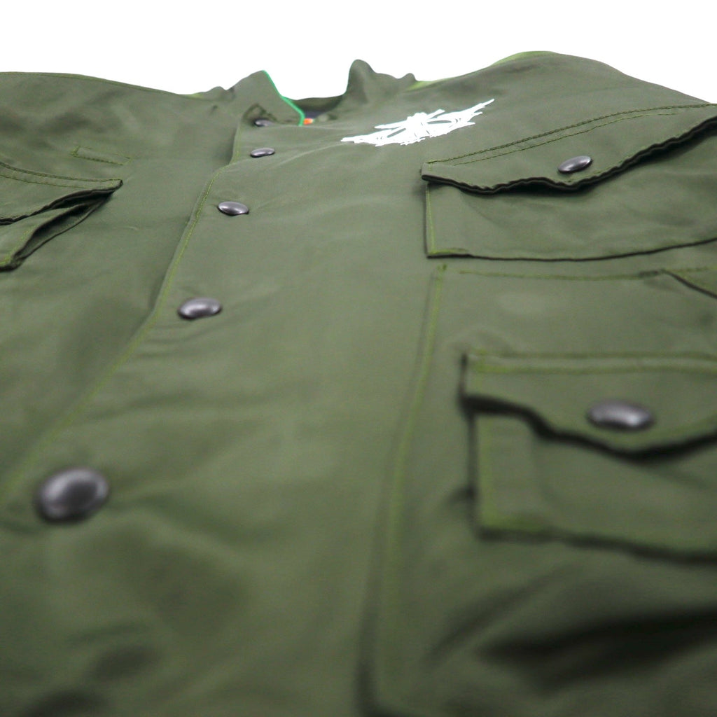 blackmeans Impermanence of All Things Souvenir Jacket Sukajan L Khaki Rayon Padding PANTA RHEI Made in Japan