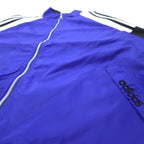 Adidas 90s Nylon Jacket L Blue 3 Stripes Flag Tag Big Size