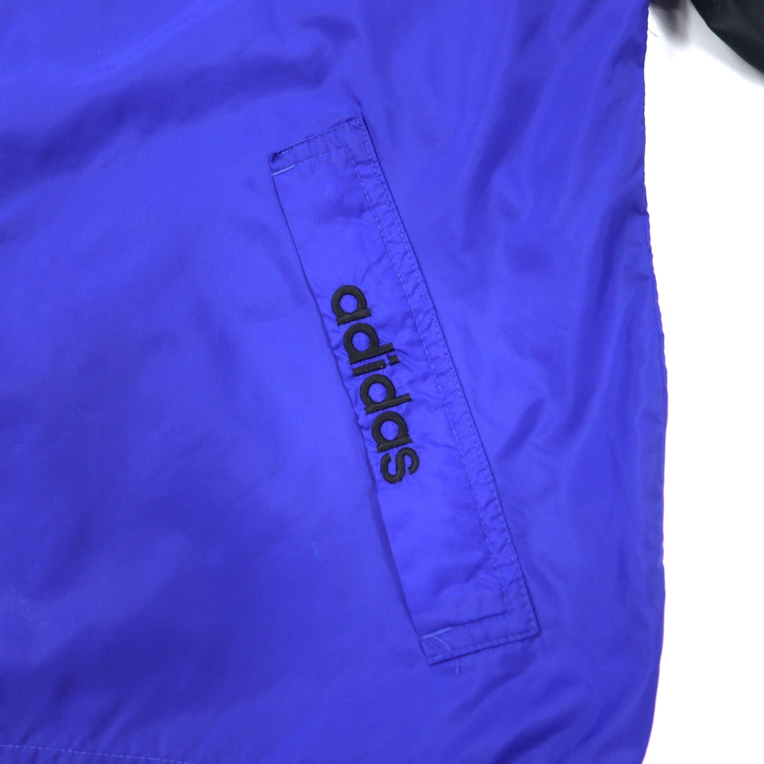 Adidas 90s Nylon Jacket L Blue 3 Stripes Flag Tag Big Size