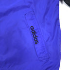 Adidas 90s Nylon Jacket L Blue 3 Stripes Flag Tag Big Size