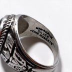 70年代 NAKAGAWA JOHN ROBERTS ヴィンテージ カレッジリング ブラックオニキス ピンキーリング 指輪 7号 シルバー 中川ジョンロバーツ 1978