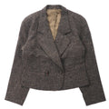 日本然リトテ-古着オンライン-KENZO ダブル ツイード テーラードジャケット M ブラウン ウール オールド 日本製-KENZO Double Tweed Tailored Jacket M Brown Wool Vintage Japan Made