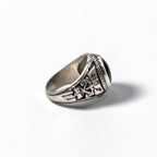 70年代 NAKAGAWA JOHN ROBERTS ヴィンテージ カレッジリング ブラックオニキス ピンキーリング 指輪 7号 シルバー 中川ジョンロバーツ 1978