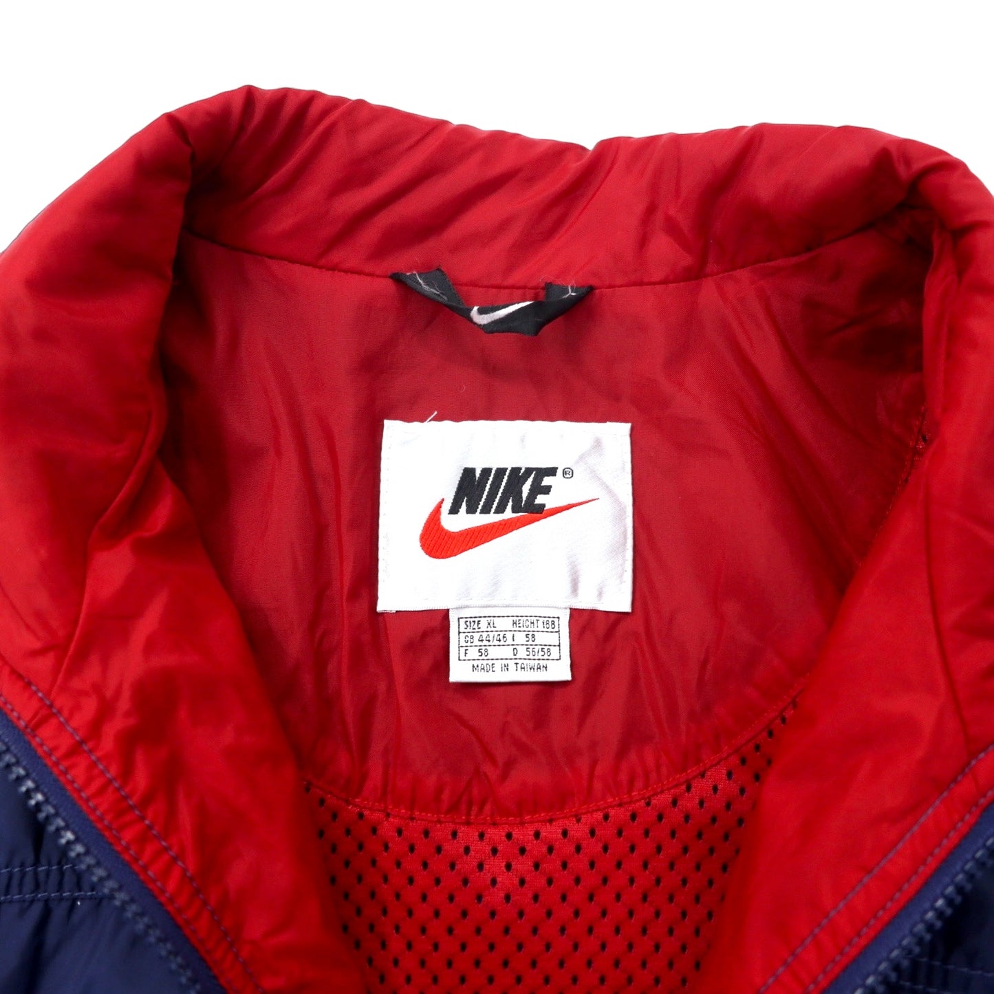 NIKE 90年代 ナイロンジャケット XL ネイビー バックロゴ スウォッシュロゴ 銀タグ ビッグサイズ