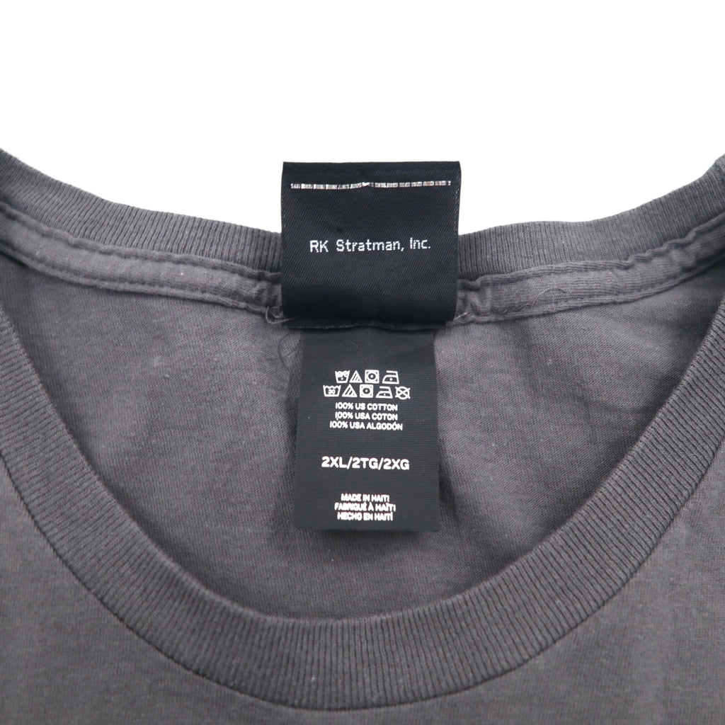 HARLEY DAVIDSON スカルプリント Tシャツ 2XL グレー コットン ALAMO CITY ハイチ製