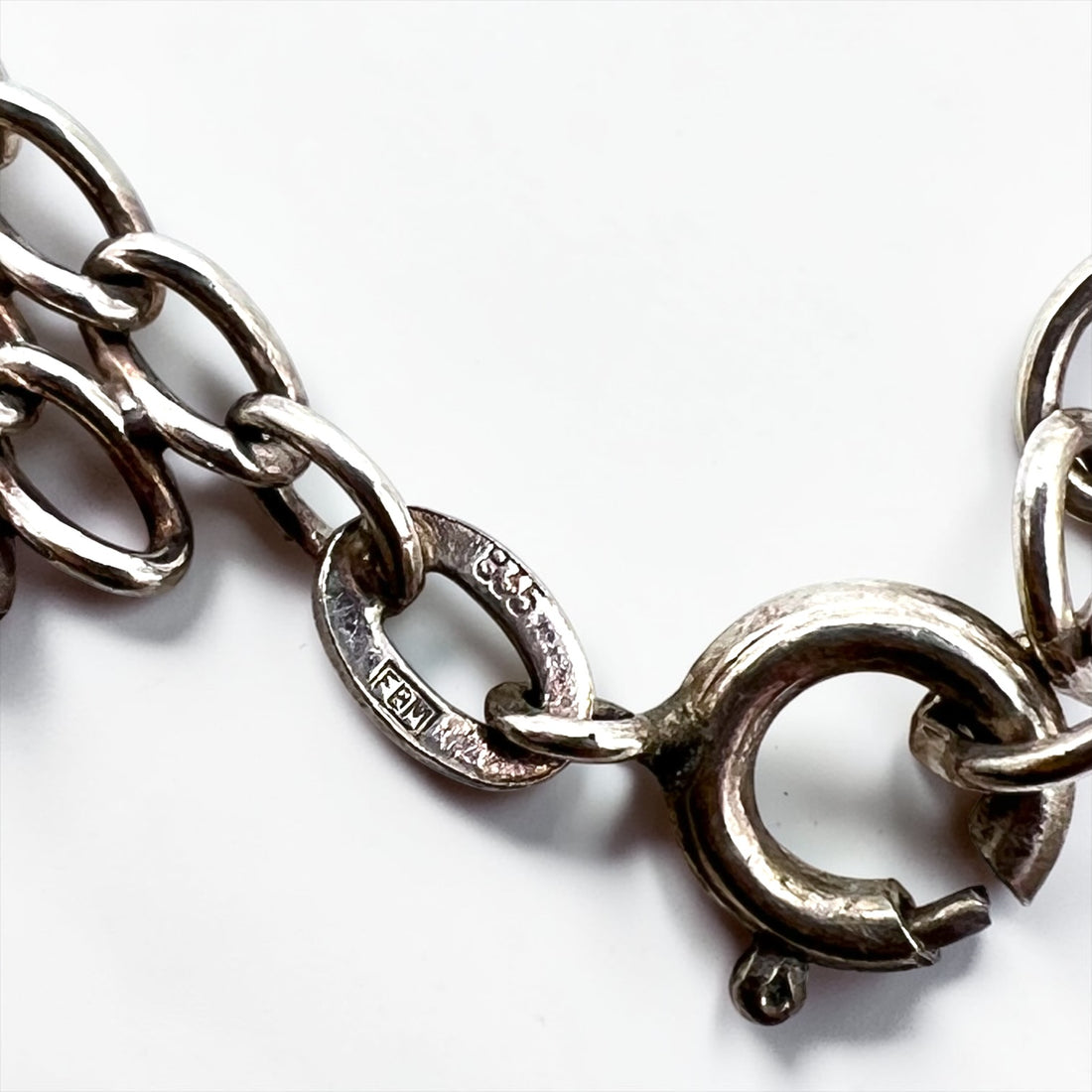 Friedrich Binder 70年代 ドイツ製 ヴィンテージ ネックレス チョーカー シルバー FBM 835 刻印 フリンジ メッシュ