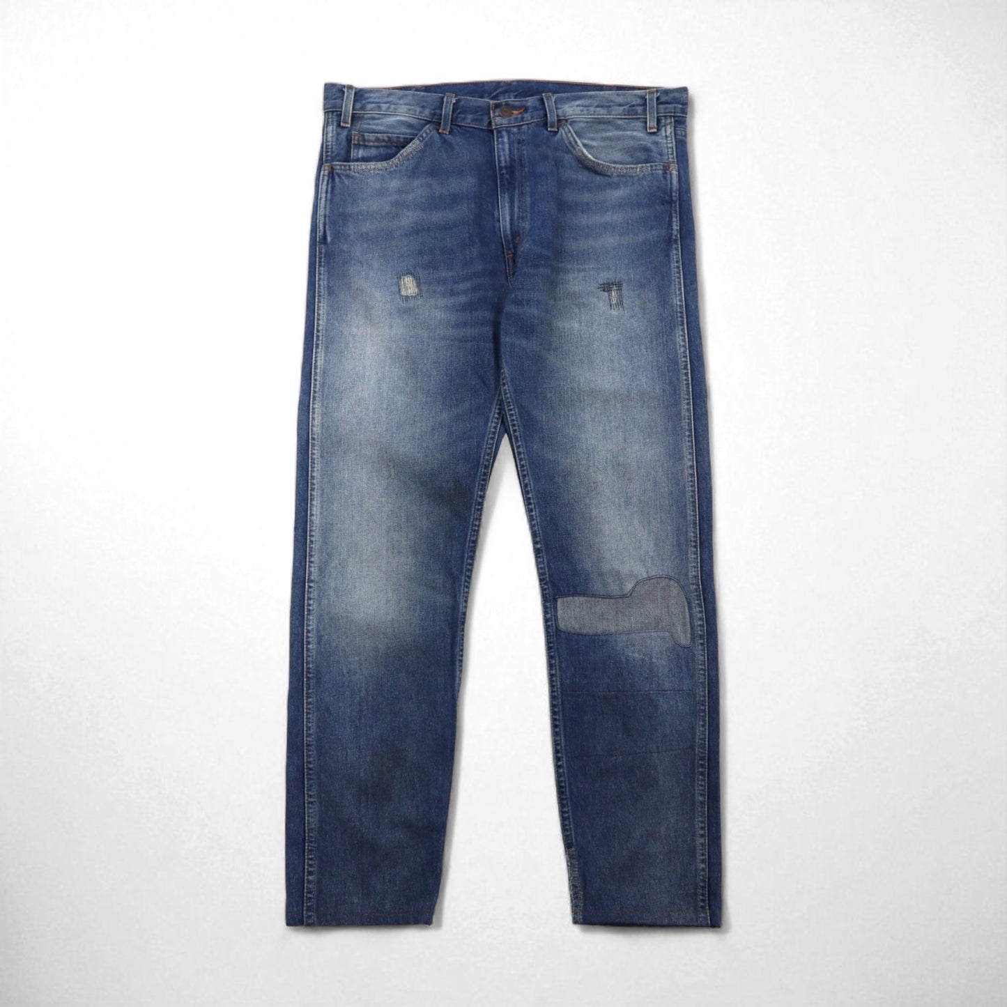 LEVI'S VINTAGE CLOTHING (LVC) 606 1960s STEER Denim Pants, Size L, Indigo, Big E, Orange Tab, Repaired, 30605-0063