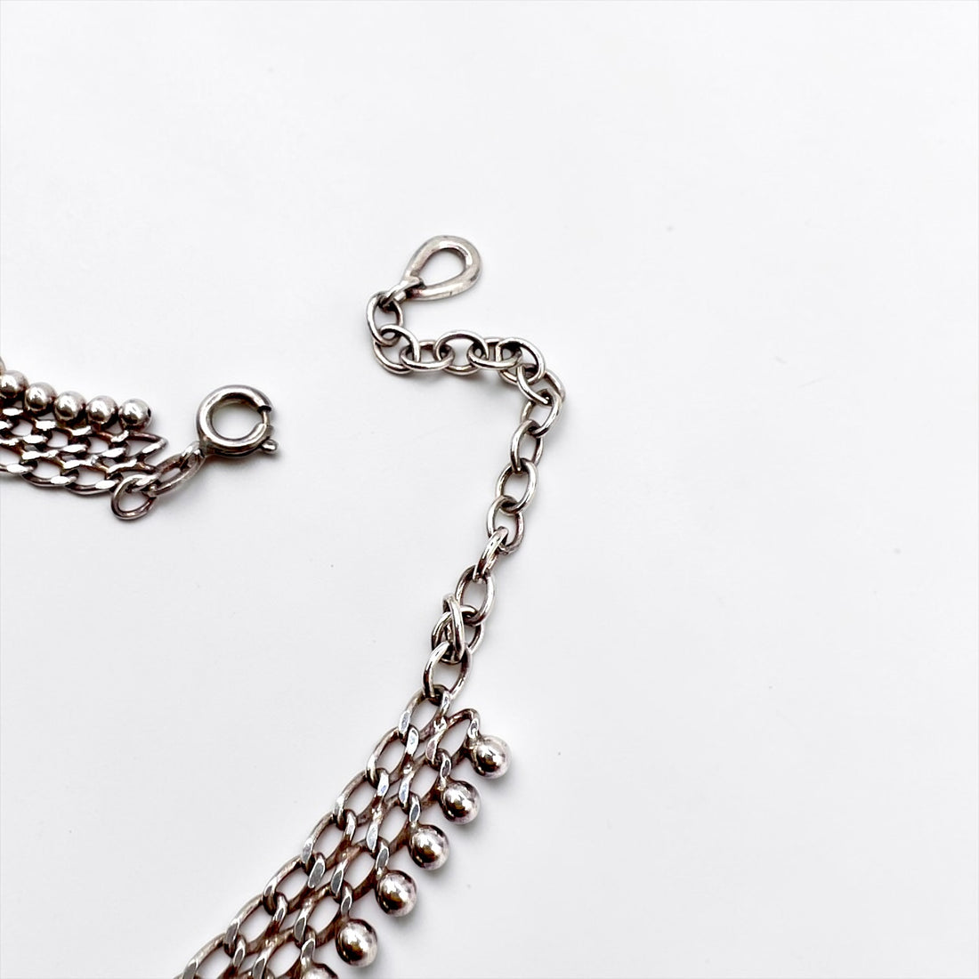 Friedrich Binder 70年代 ドイツ製 ヴィンテージ ネックレス チョーカー シルバー FBM 835 刻印 フリンジ メッシュ