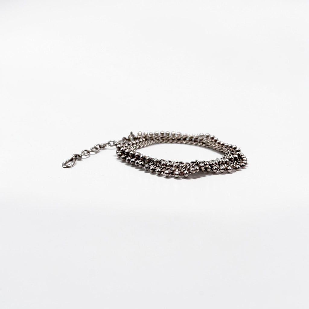 Friedrich Binder 70年代 ドイツ製 ヴィンテージ ネックレス チョーカー シルバー FBM 835 刻印 フリンジ メッシュ