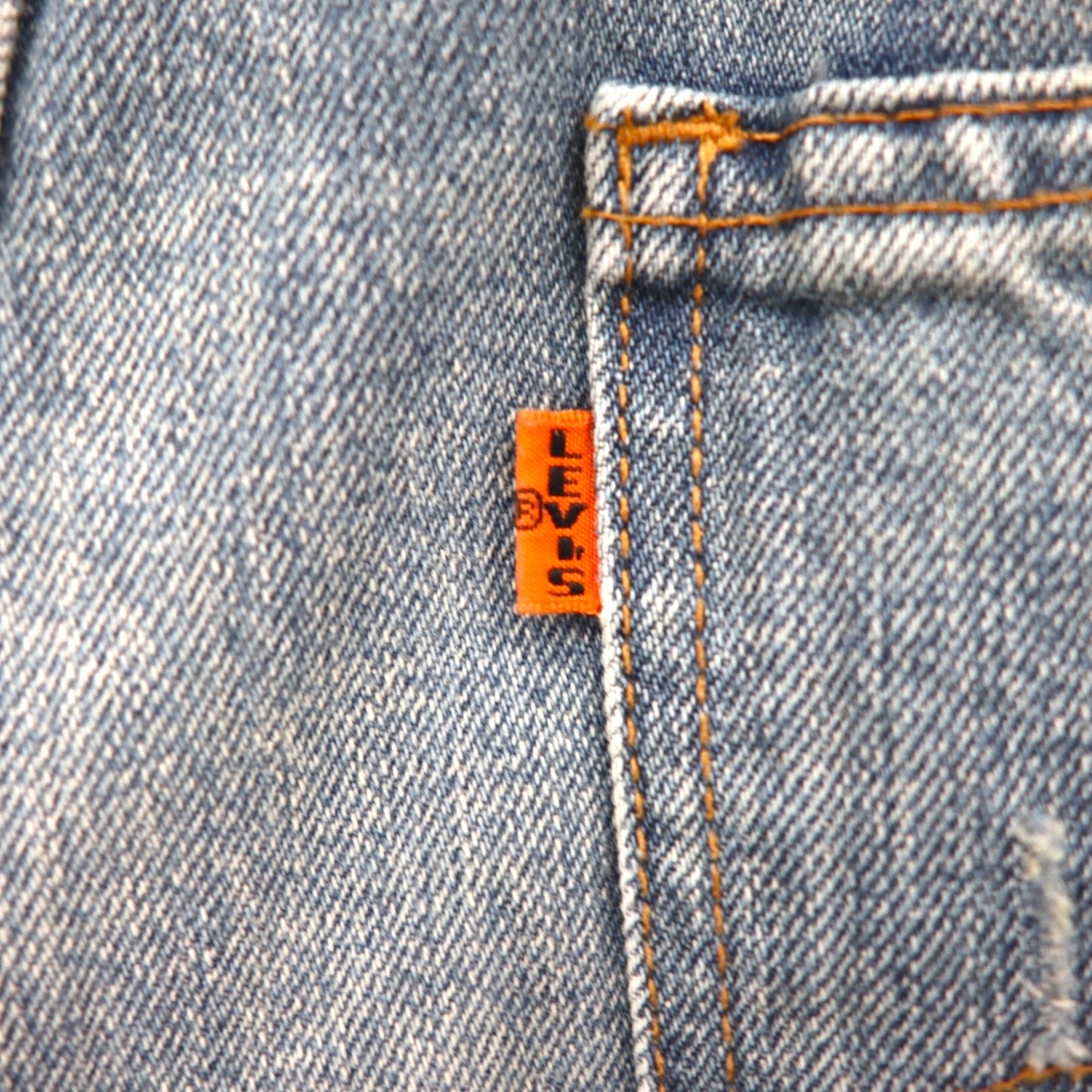 LEVI'S VINTAGE CLOTHING (LVC) 606 1960s STEER Denim Pants, Size L, Indigo, Big E, Orange Tab, Repaired, 30605-0063