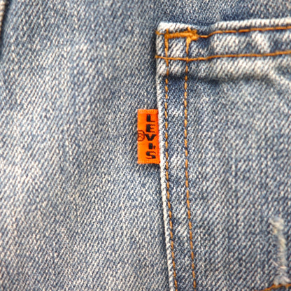 LEVI'S VINTAGE CLOTHING (LVC) 606 1960s STEER Denim Pants, Size L, Indigo, Big E, Orange Tab, Repaired, 30605-0063