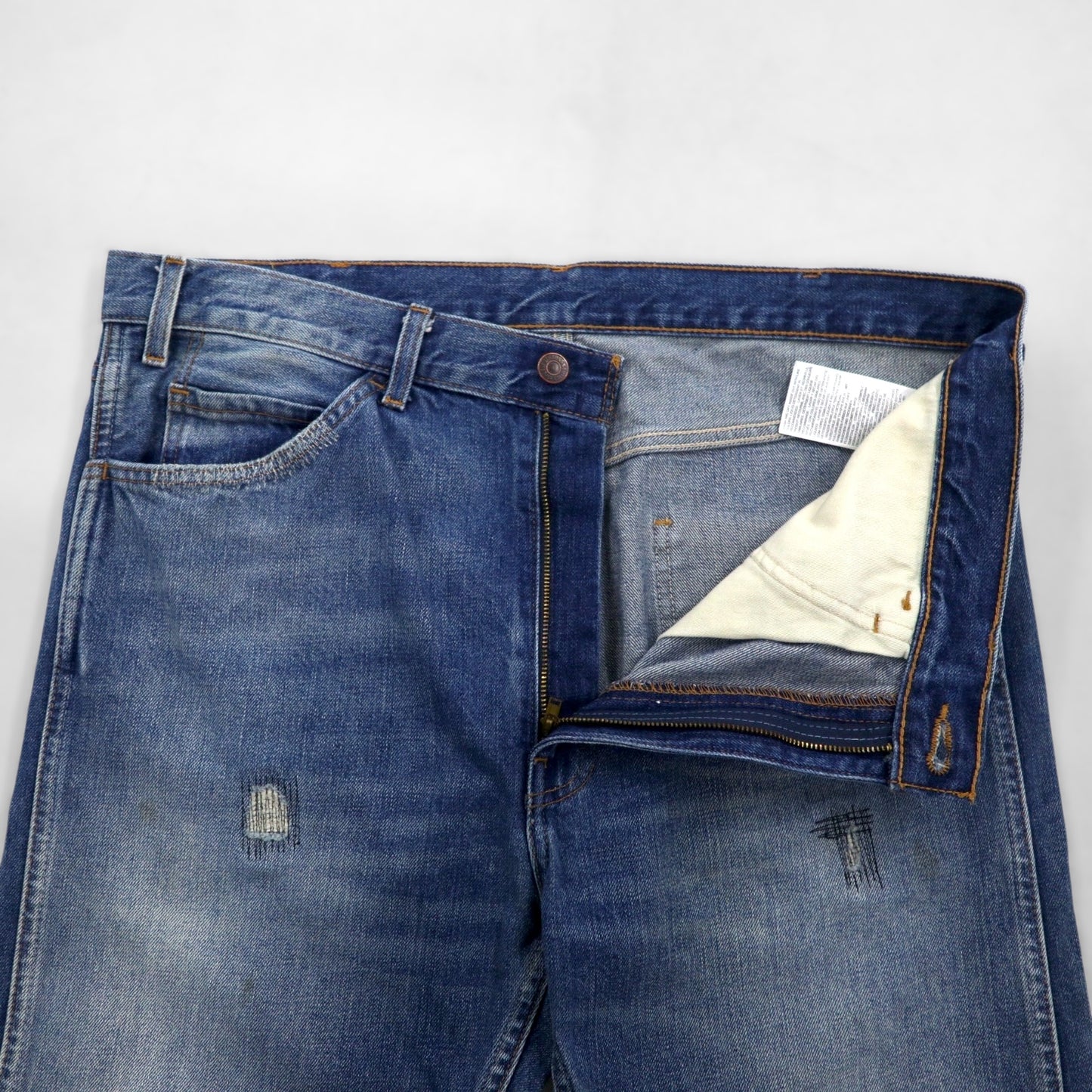 LEVI'S VINTAGE CLOTHING (LVC) 606 1960s STEER Denim Pants, Size L, Indigo, Big E, Orange Tab, Repaired, 30605-0063