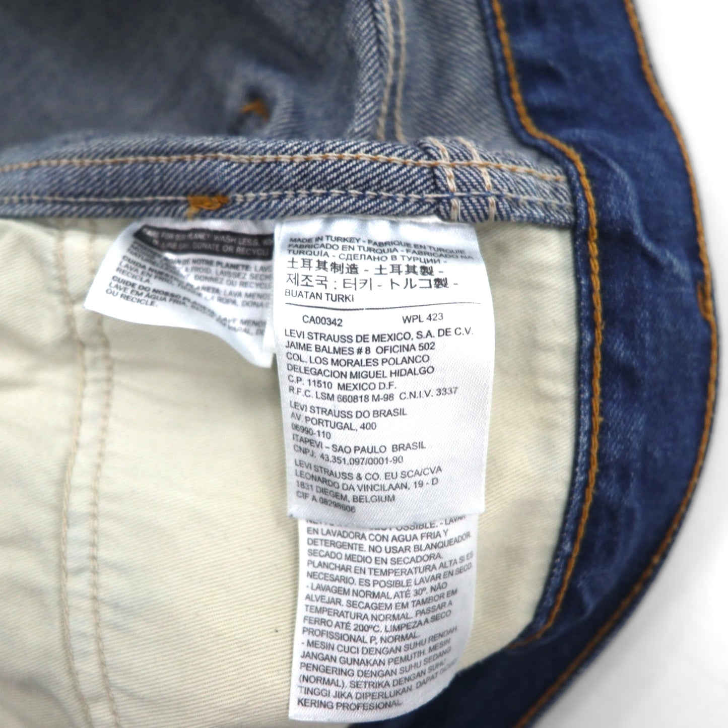 LEVI'S VINTAGE CLOTHING (LVC) 606 1960s STEER Denim Pants, Size L, Indigo, Big E, Orange Tab, Repaired, 30605-0063