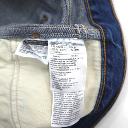 LEVI'S VINTAGE CLOTHING (LVC) 606 1960s STEER Denim Pants, Size L, Indigo, Big E, Orange Tab, Repaired, 30605-0063