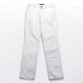 INCOTEX Romanian denim pants, M, white, cotton, TOMM SLIM, leather patch, zipper fly