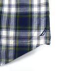 NAUTICA Check Shirt M Navy Multicolor Tartan Cotton Made in Mauritius