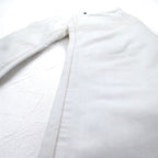 INCOTEX Romanian denim pants, M, white, cotton, TOMM SLIM, leather patch, zipper fly
