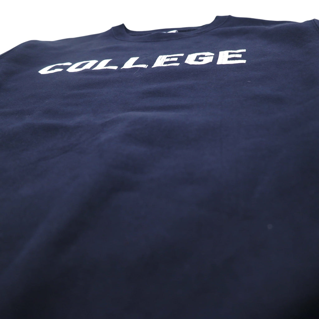 Champion Reverse Weave Sweatshirt, XL, Navy, College Print, Blue Single Tag, Reprint, Made in El Salvador
