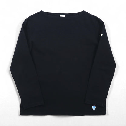 ORCIVAL フランス製 バスクシャツ ボートネック ロンT M ブラック コットン H19 954047