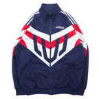 日本然リトテ-古着オンライン-adidas 90年代 トラックジャケット ジャージ L ネイビー ポリエステル ロゴ刺繍 3ストライプ-adidas 90's Track Jacket Jersey L Navy Polyester Logo Embroidery 3 Striped