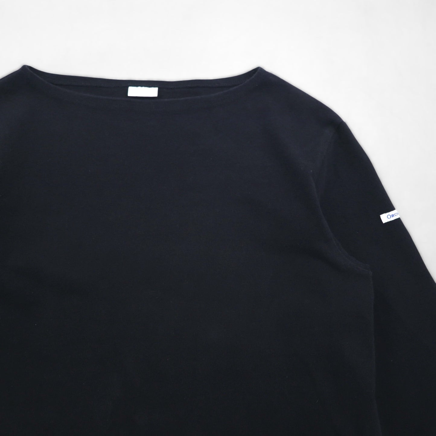 ORCIVAL フランス製 バスクシャツ ボートネック ロンT M ブラック コットン H19 954047