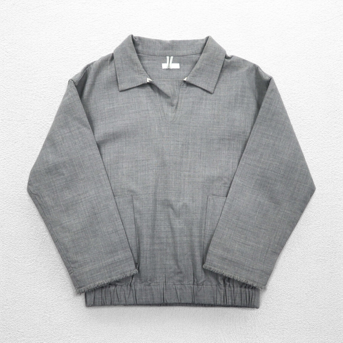 CLASS ウールストレッチ プルオーバー ジャケット M グレー ダブルポケット CBFA20UNIB
