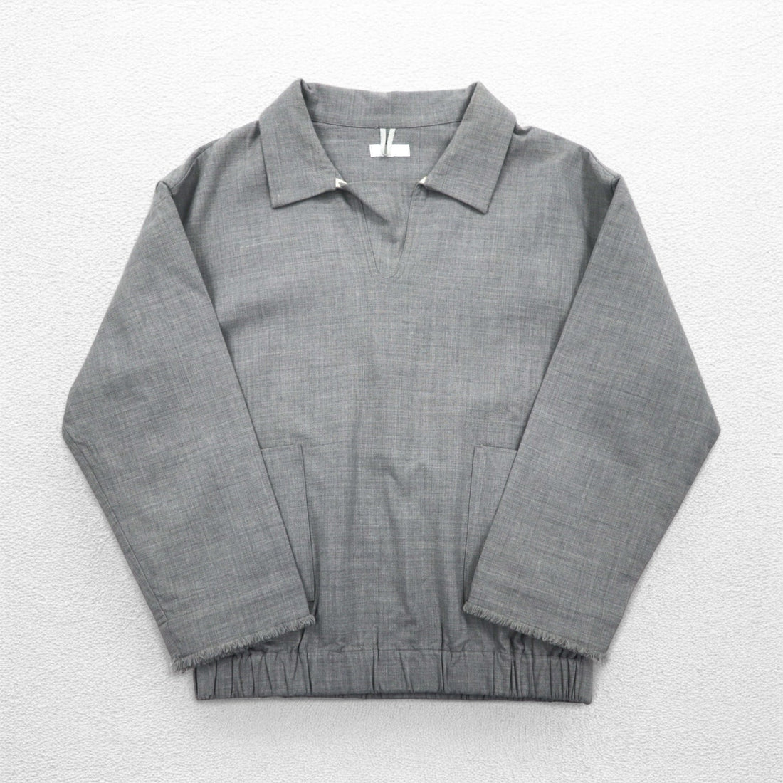 CLASS ウールストレッチ プルオーバー ジャケット M グレー ダブルポケット CBFA20UNIB