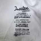 INCOTEX Romanian denim pants, M, white, cotton, TOMM SLIM, leather patch, zipper fly