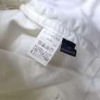 INCOTEX Romanian denim pants, M, white, cotton, TOMM SLIM, leather patch, zipper fly