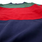 CHAPS Border Sweatshirt S Multicolor Cotton Fleece Lining One Point Logo Embroidery