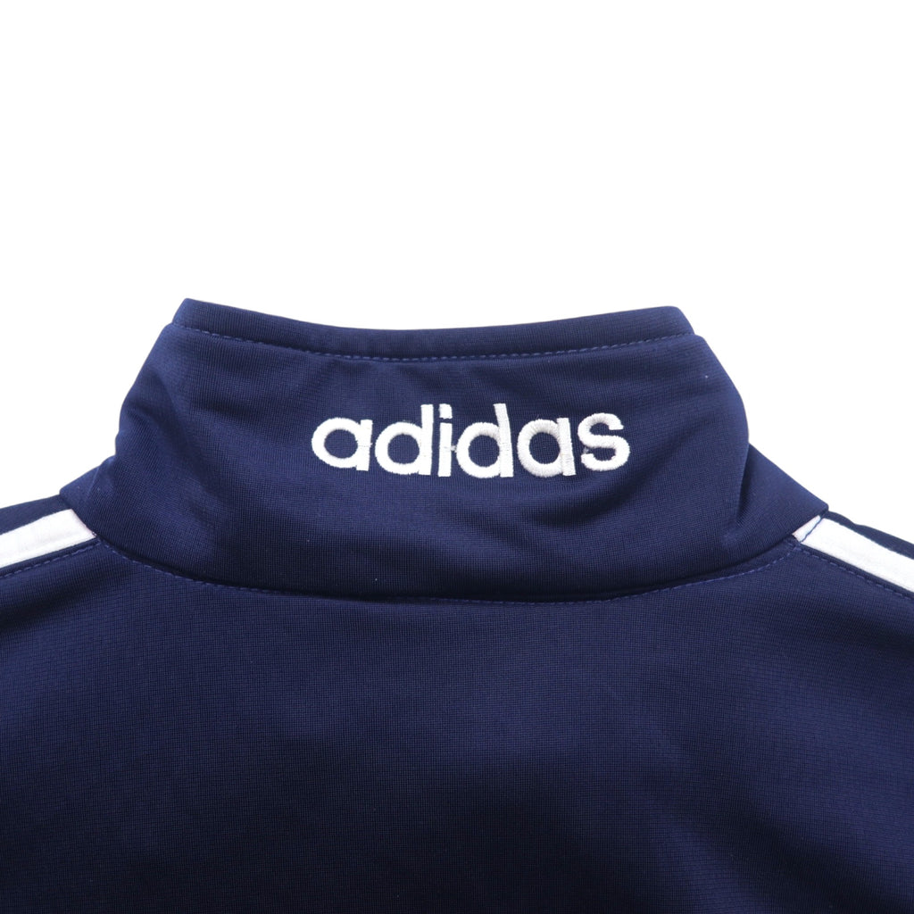 adidas 90年代 トラックジャケット ジャージ L ネイビー ポリエステル ロゴ刺繍 3ストライプ